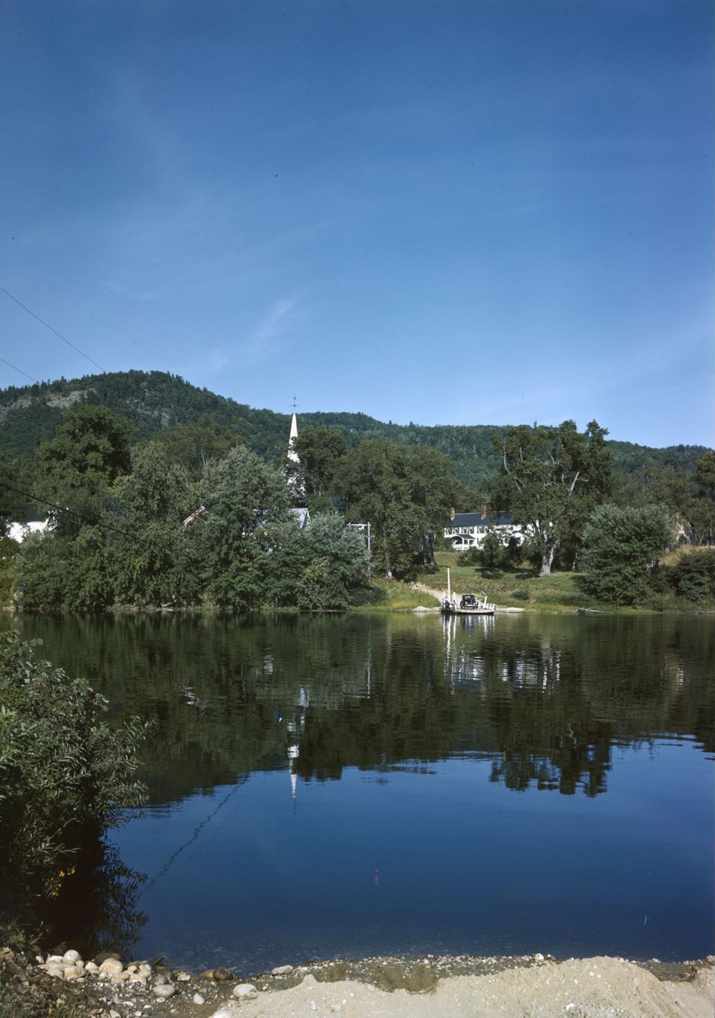 Miniature of Old Cable Ferry At Rumford Point, Has A Pick-up Truck On It Waiting For Crossing
