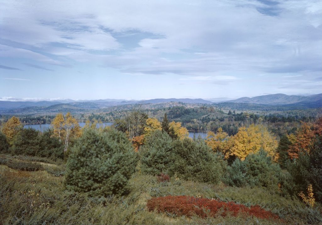 Miniature of West Pond In Parsonfield From A Distance, White Mountains Afar In Fall