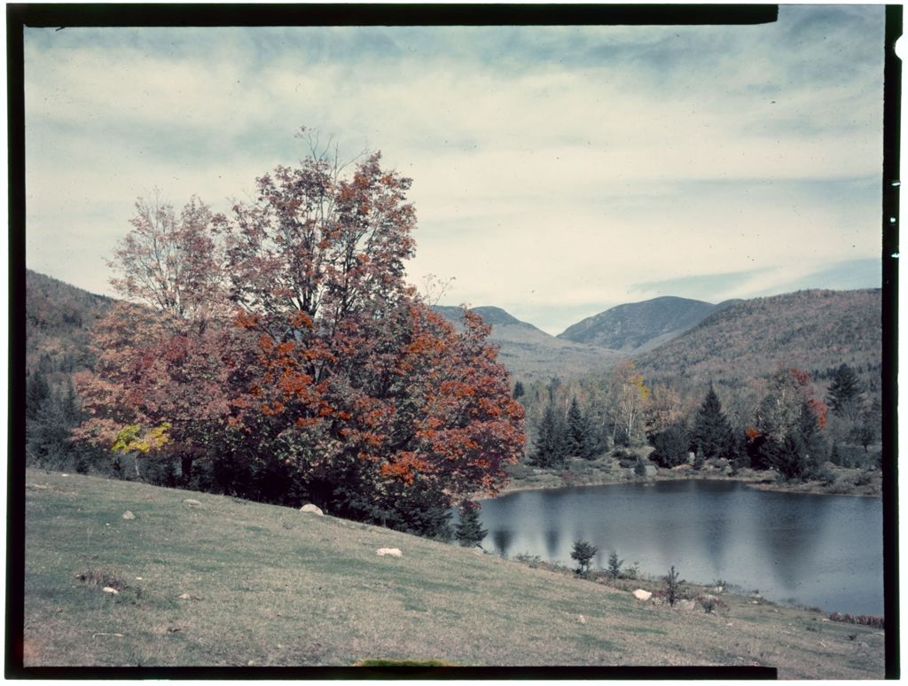 Miniature of [Hill over looking a pond]