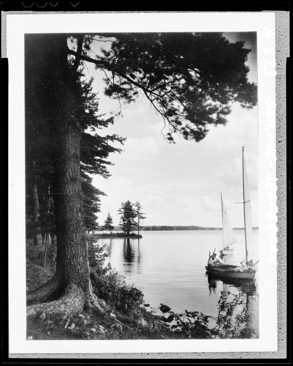 Miniature of Two Small Sailboats On Damariscotta Lake In Jefferson