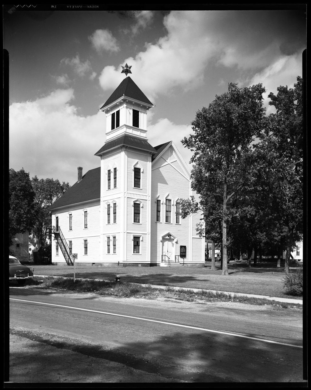 Miniature of Riverside Methodist Church In Kezar Falls, Star On Belfry