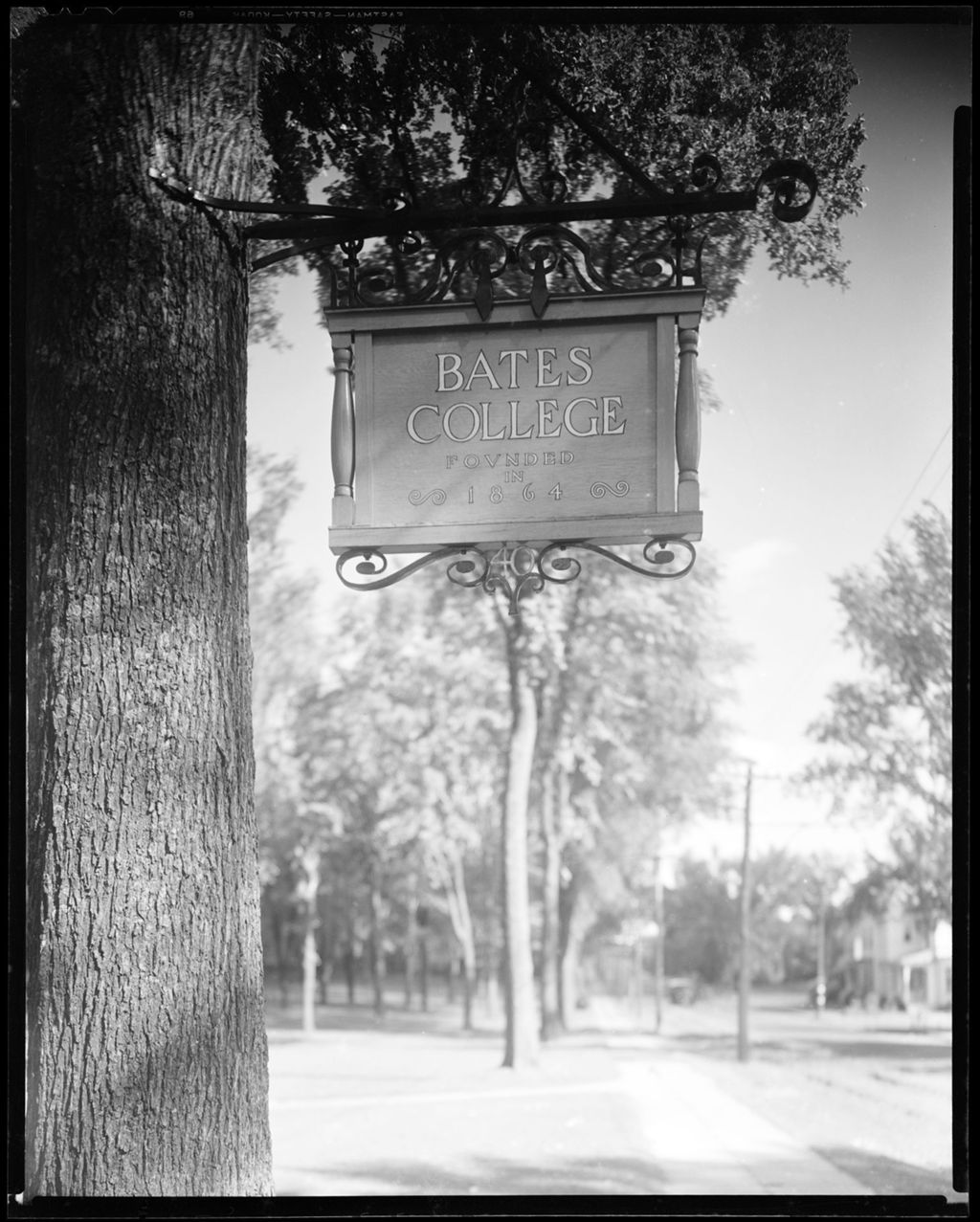 Miniature of Bates College Sign "Founded In 1864"