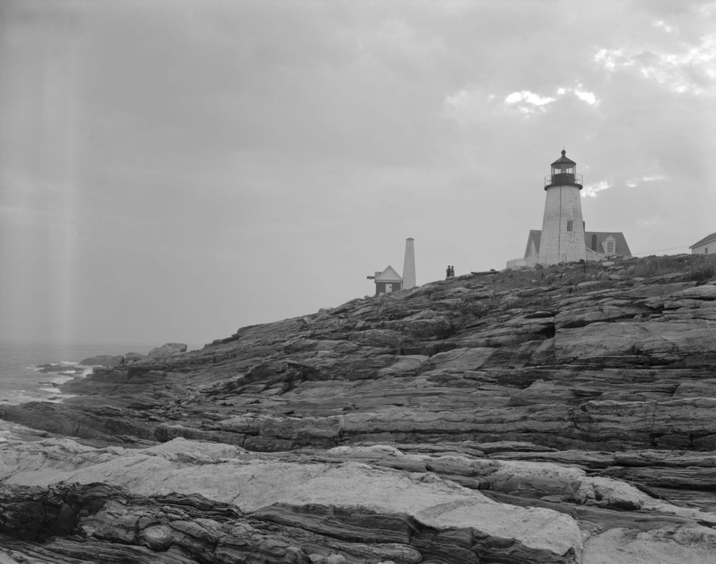 Miniature of Looking At Pemaquid Lighthouse From Low On Rocky Ledge