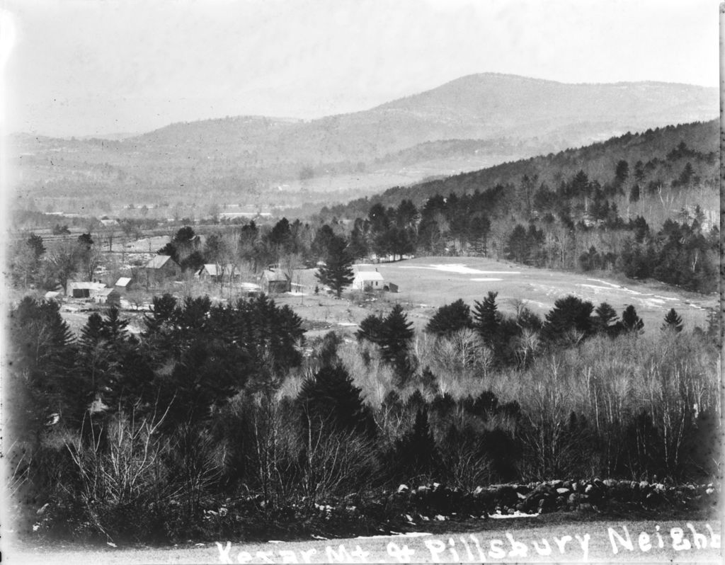 Miniature of Long Shot Showing Kezar Mountain & Pillsbury Neighbors, Foss Field And Homestead At Kezar Falls