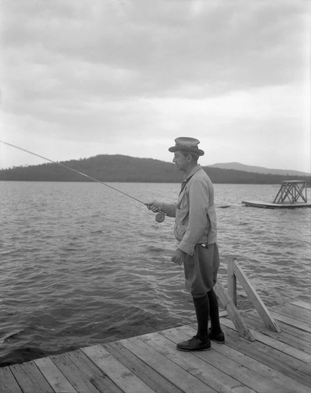 Miniature of Champion Caster, Herb Welch, Shows His Technique With Rod & Reel In Rangeley