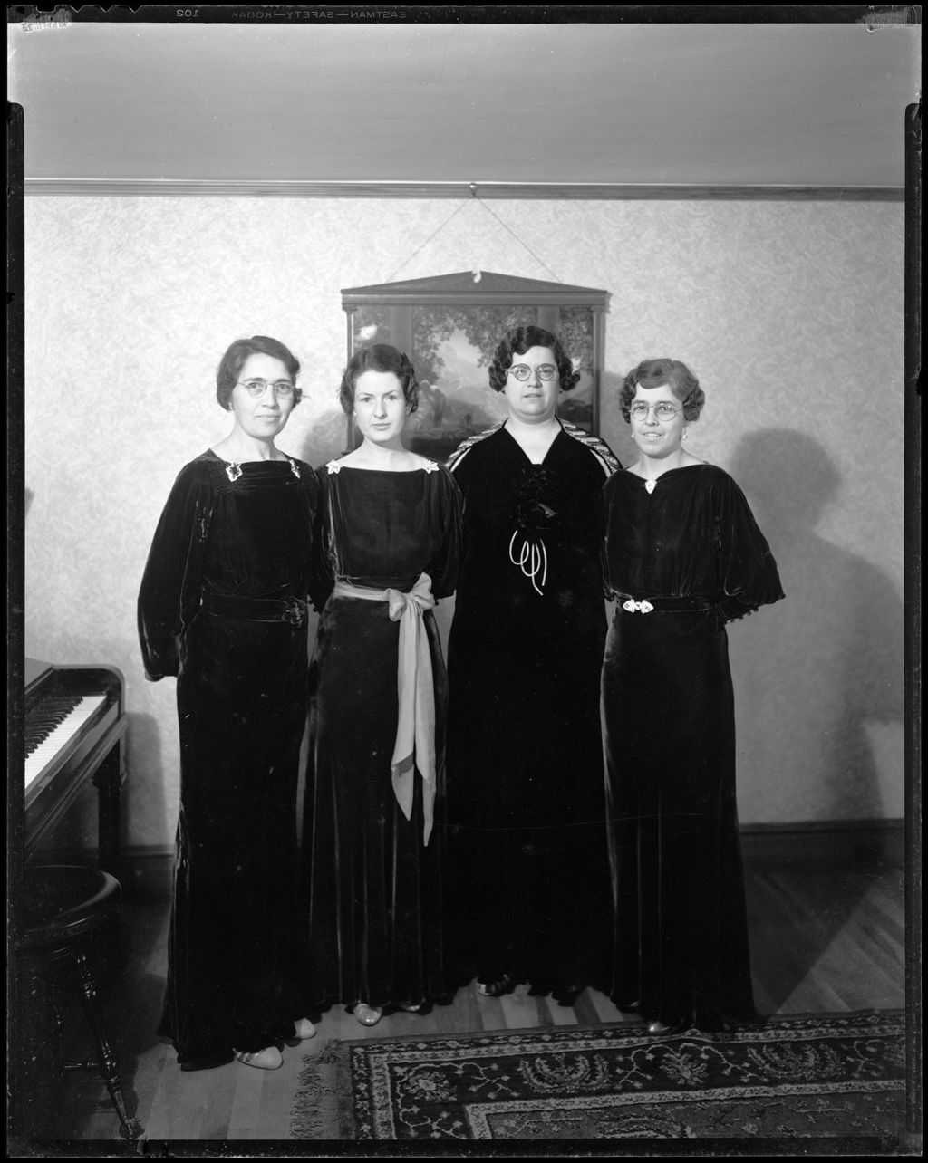 Miniature of "Bel-Cantos" Four Member, Women, Singing Group In A Living Room, Facing Camera
