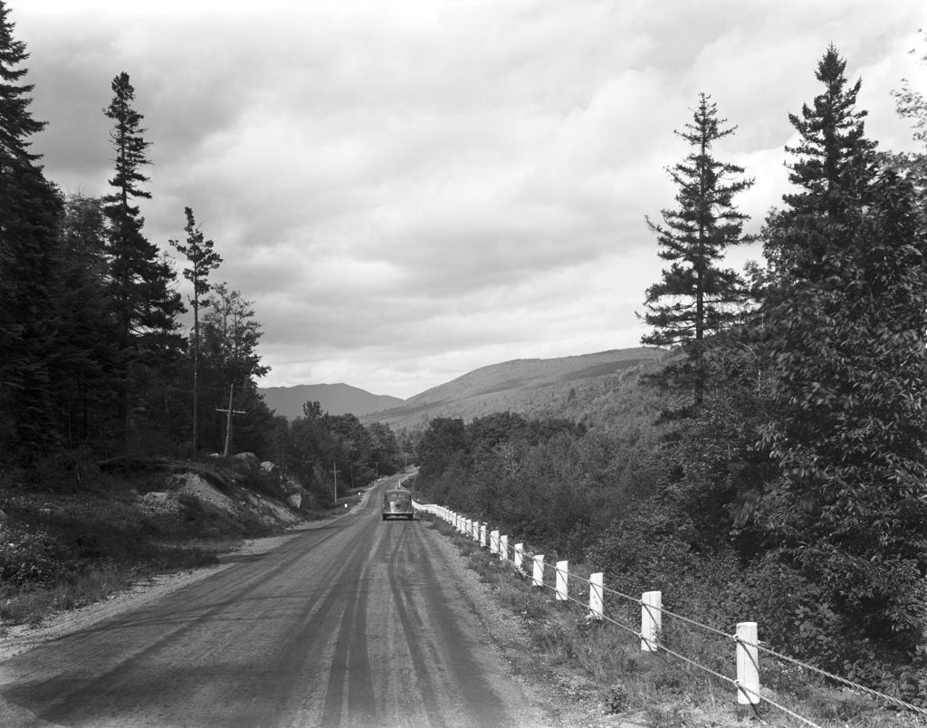 Miniature of Gravel Road Through Woods And Mountains In Kingfield, Rte27