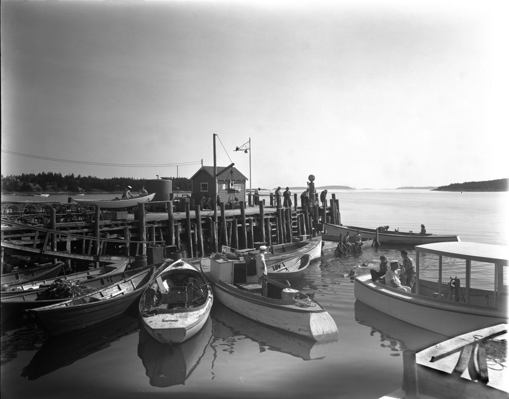 Miniature of Lobster Boats Tied In At Wharf In Port Clyde