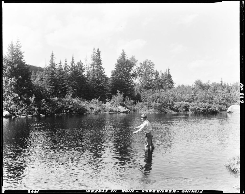 Miniature of Man Fishing Knee Deep In A Lake At Kennebago