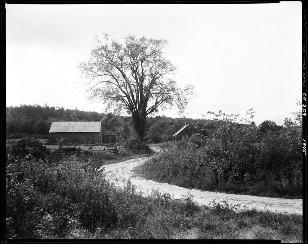 Miniature of Dirt Road With House On The Right Side And Barn On The Left, Tall Tree In The "S" Of The Road In Shapleigh