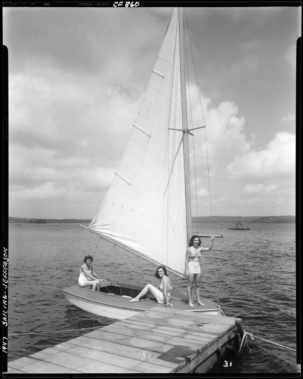 Miniature of Three Young Women Getting Ready To Go Sailing On Damariscotta Lake In Jefferson