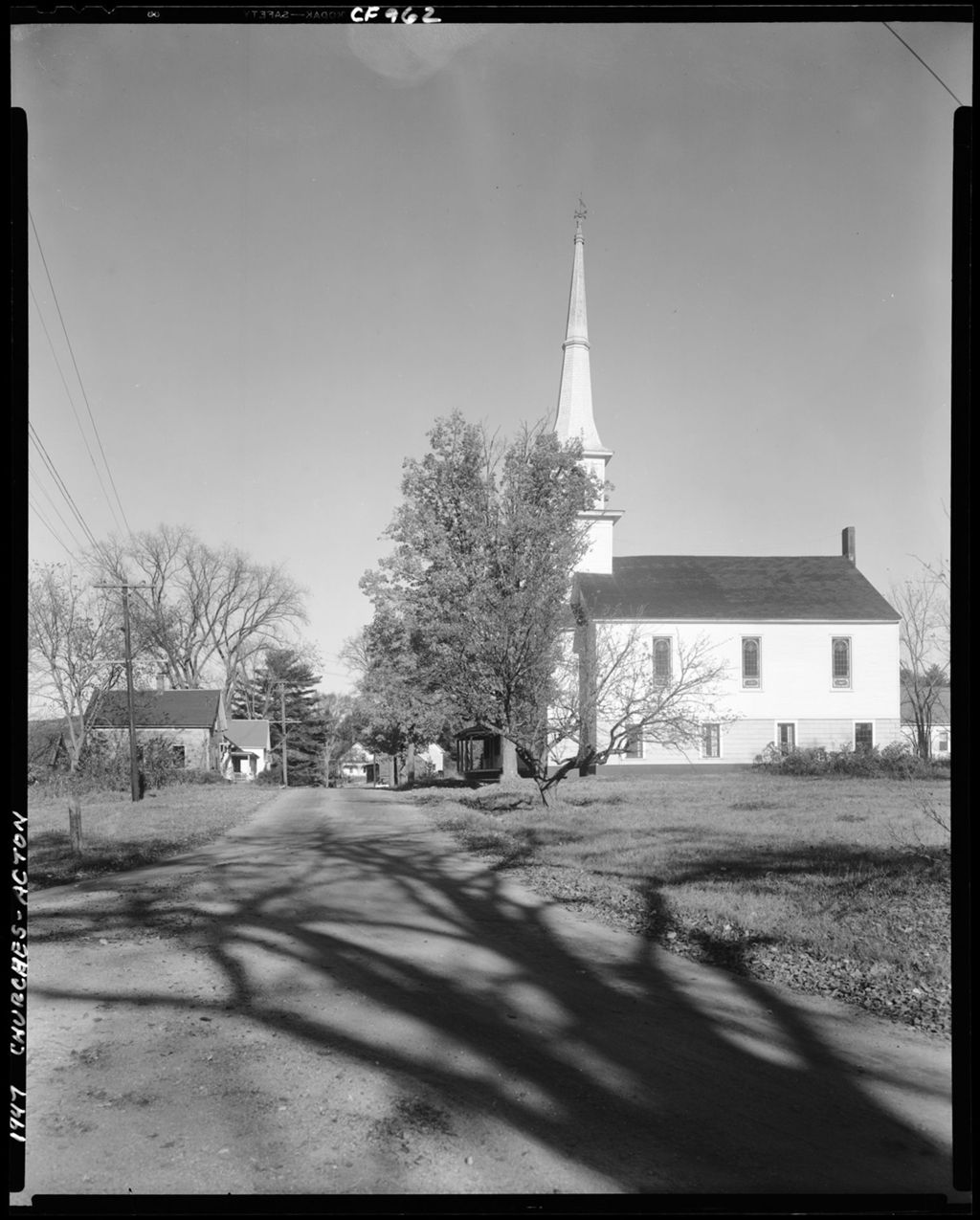 Miniature of Church On Right Side Of Street In Acton