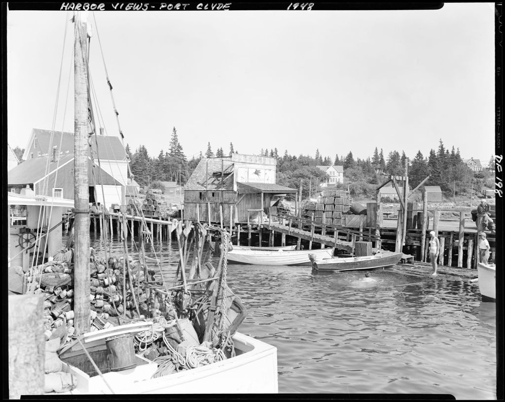 Miniature of Fisherman's Wharves Along Shore At Port Clyde