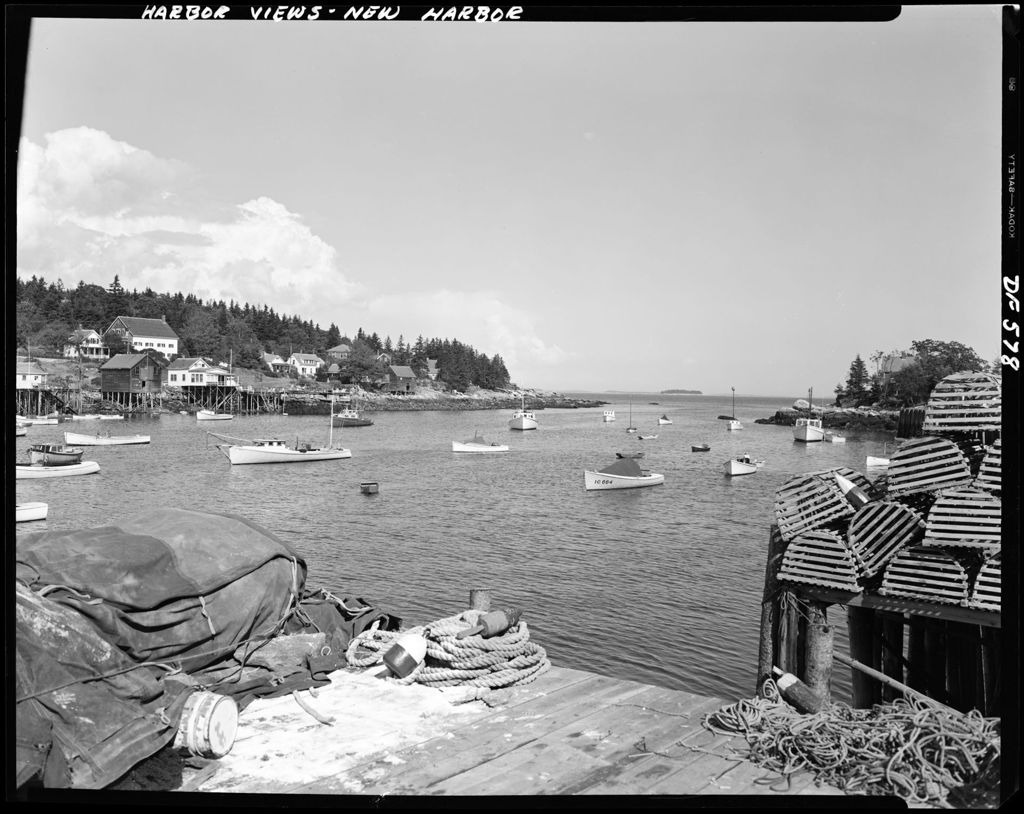 Miniature of Boats At Anchor In Harbor At New Harbor