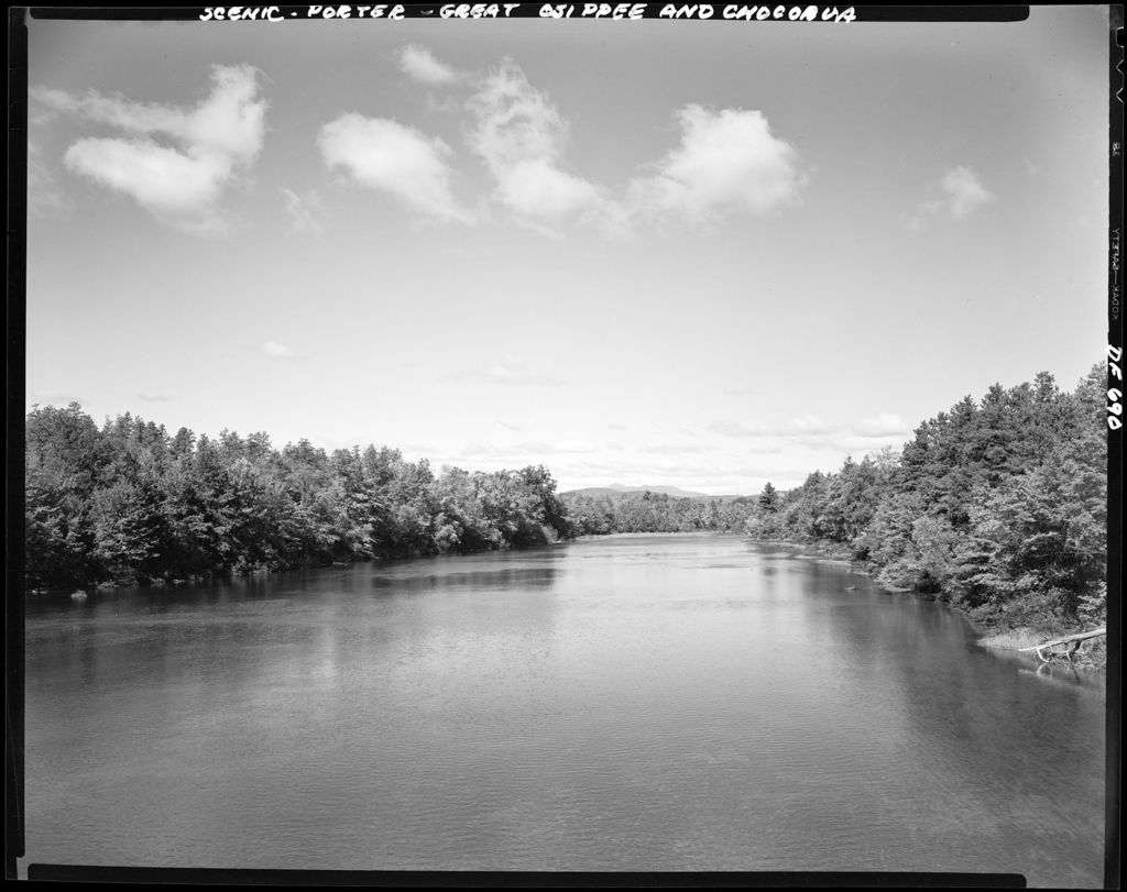 Miniature of Shot Along A River In Porter, Mountains In Distance--Great Ossipee And Chocorva
