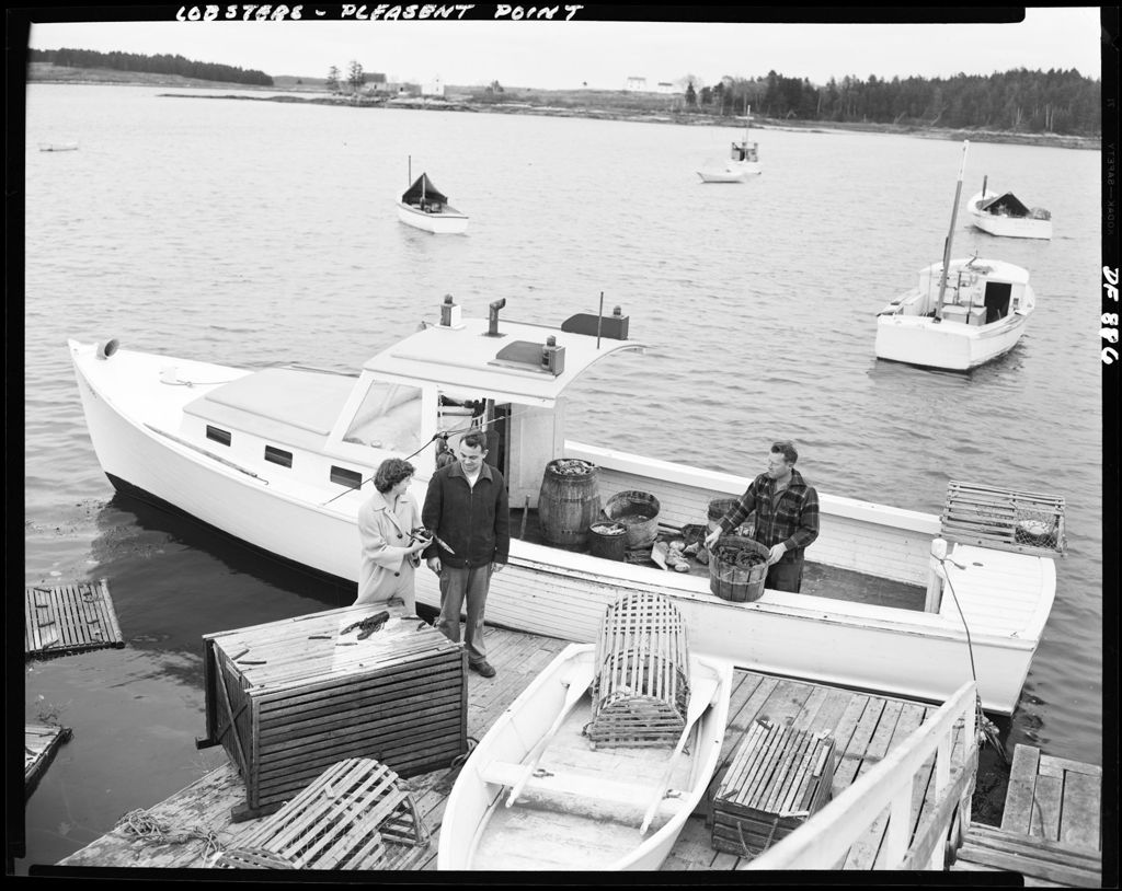 Miniature of Lobsterman Selling His Catch At Pleasant Point
