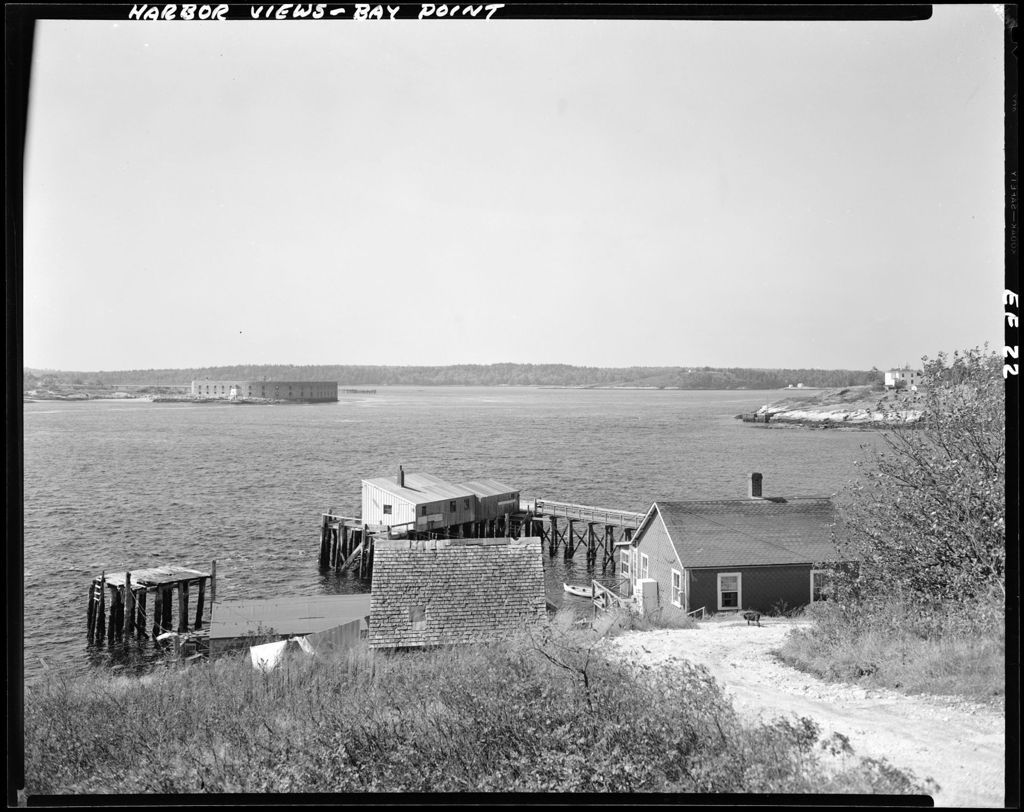 Miniature of Fisherman's Shop And Wharf At Bay Point, Harbor And Old Fort In Background