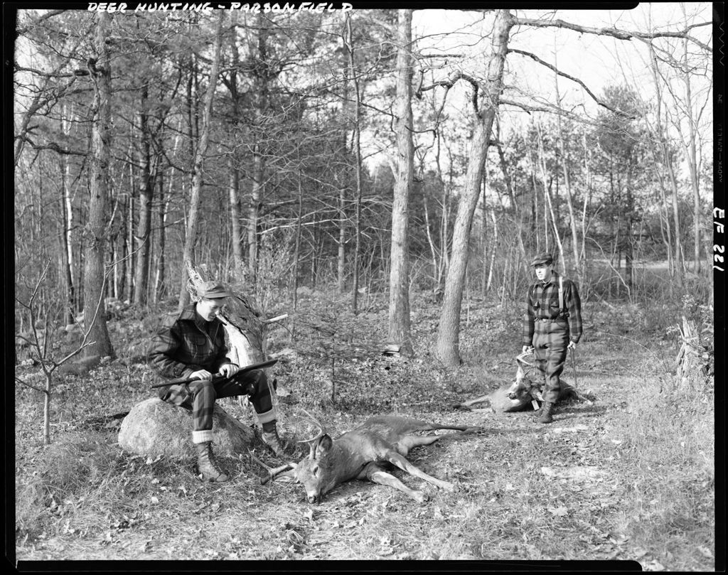 Miniature of Two Hunters With Two Eight Point Bucks In Parsonsfield