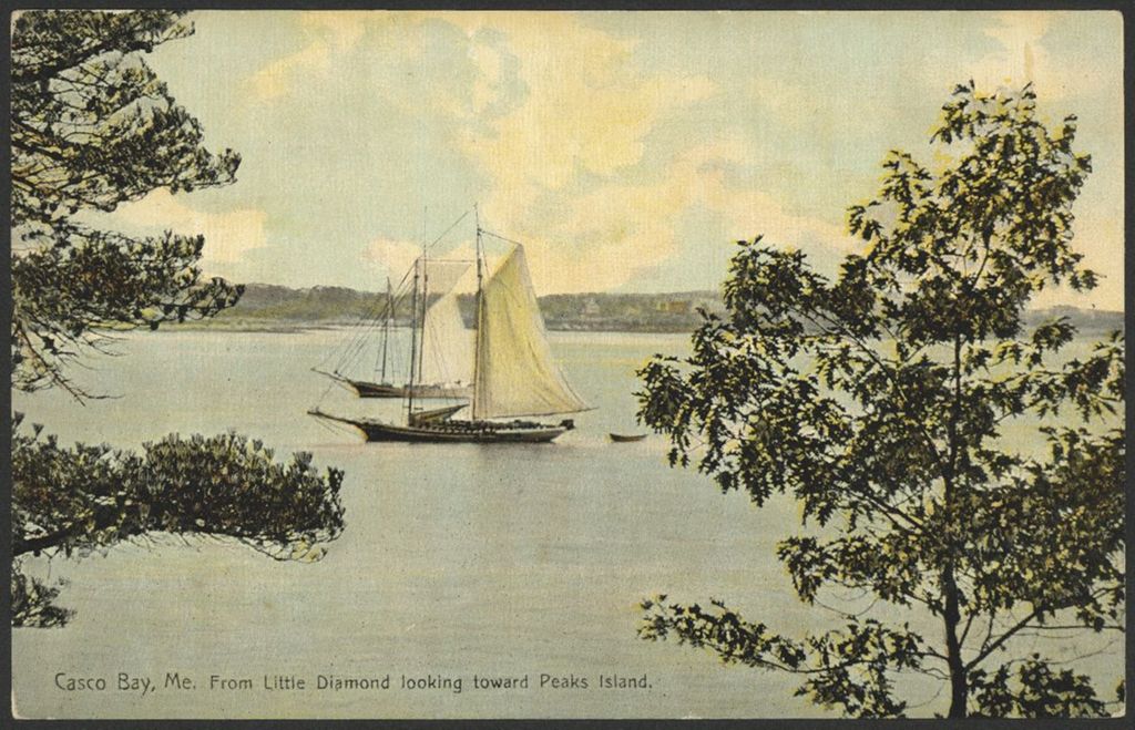 Miniature of Casco Bay from Little Diamond Looking toward Peaks Island, Portland, ME