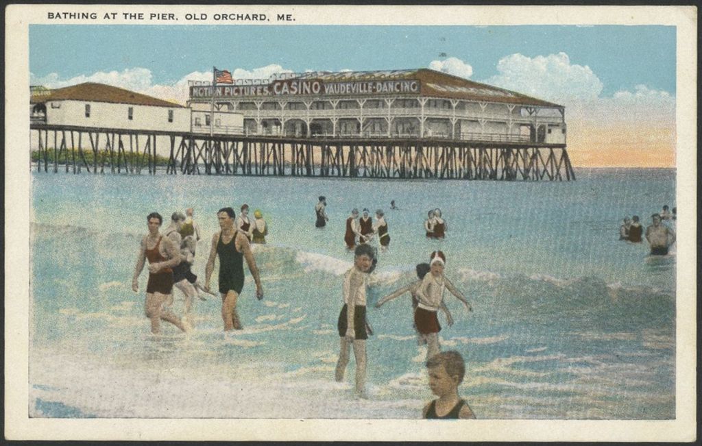 Miniature of Bathing at the Pier, Old Orchard, ME