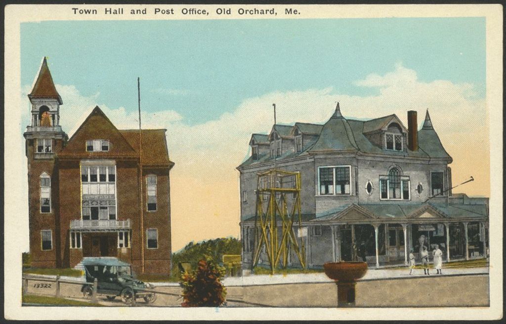 Miniature of Town Hall and Post Office, Old Orchard, ME