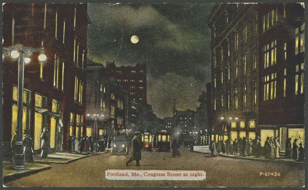 Miniature of Congress Street at Night, Portland, ME