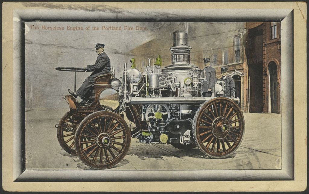 Miniature of The Horseless Engine of the Portland Fire Dept., Portland, ME