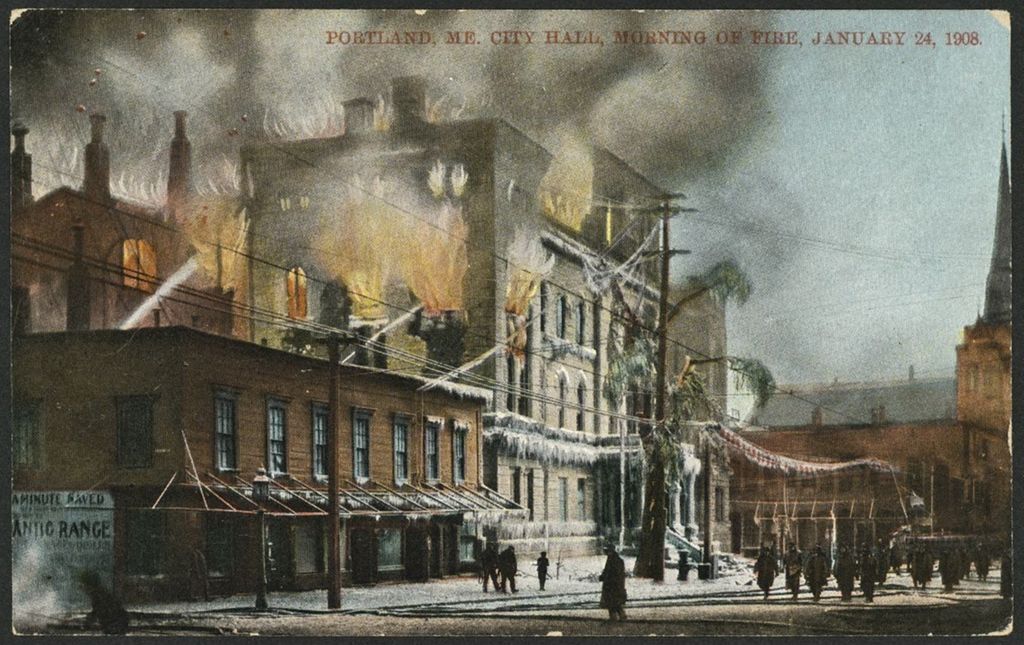 Miniature of City Hall, Morning of January 24, 1908, Portland, ME