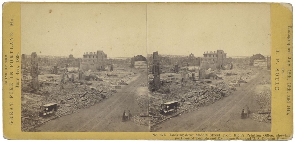Miniature of Looking down Middle Street from Rich'e Printing Office, Portland, ME