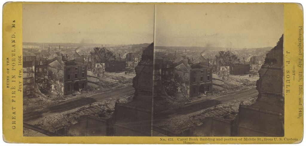 Miniature of Canal Bank Building and portion of Middle Street, Portland, ME