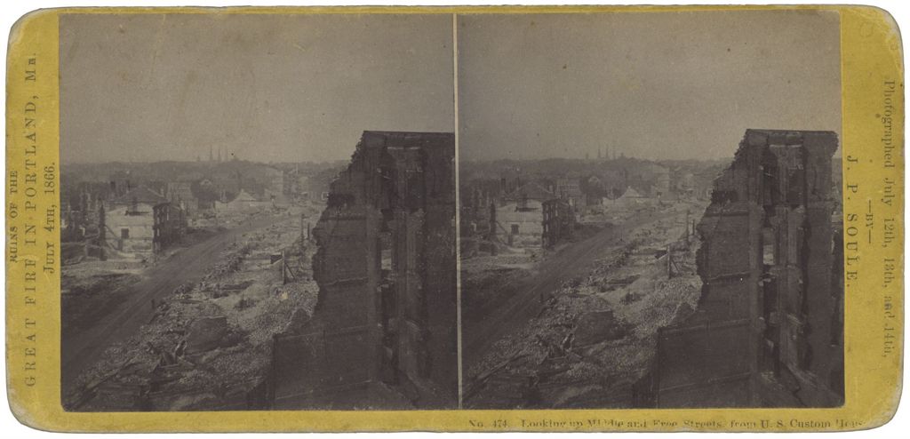 Miniature of Looking up Middle and Free Streets, Portland, ME