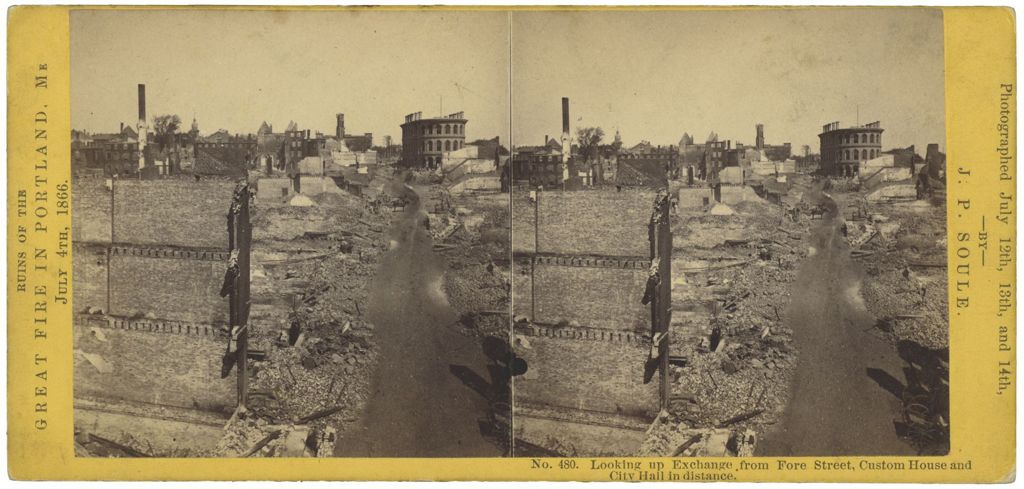 Miniature of Looking up Exchange from Fore Street, Portland, ME