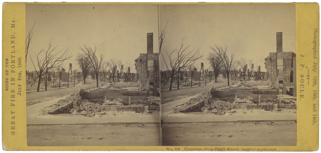Miniature of Congress, from Pearl Street, looking northeast, Portland, ME