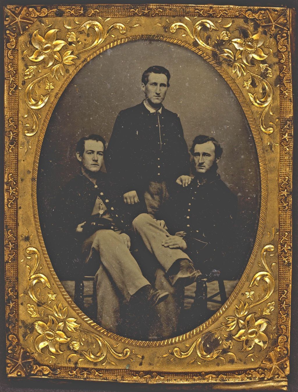 Miniature of Griffin, Benjamin (Middle image has 2 other unidentified soldiers)