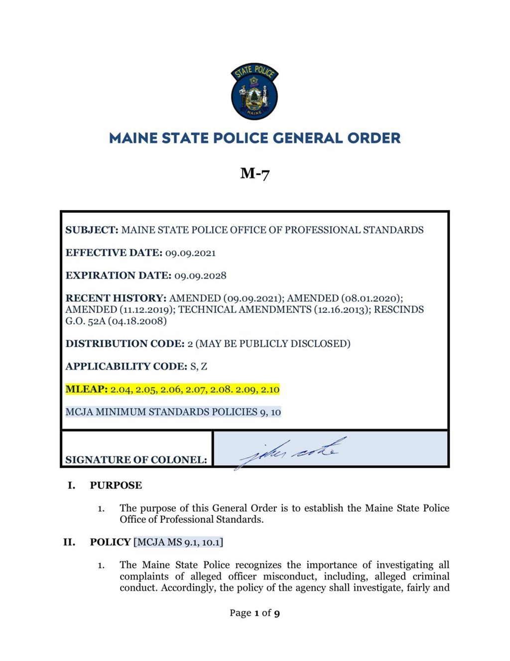 Miniature of 210901 MSP GO M-7 - EFFECTIVE 09.09.2021 (copy for MSA filing)