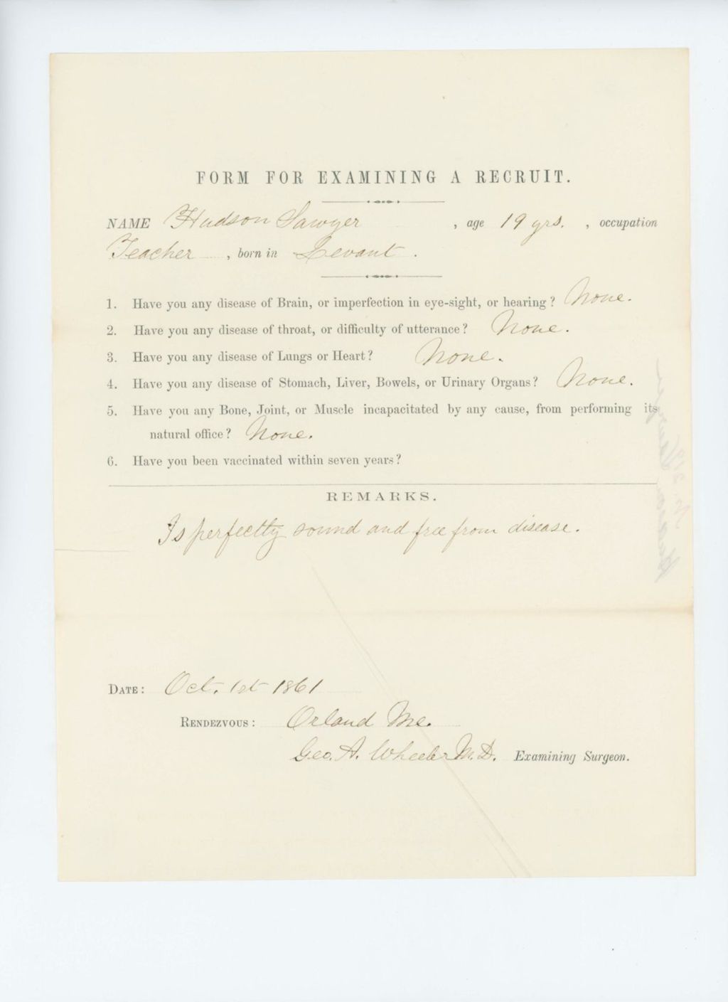 Miniature of Hudson Sawyer Medical Examination