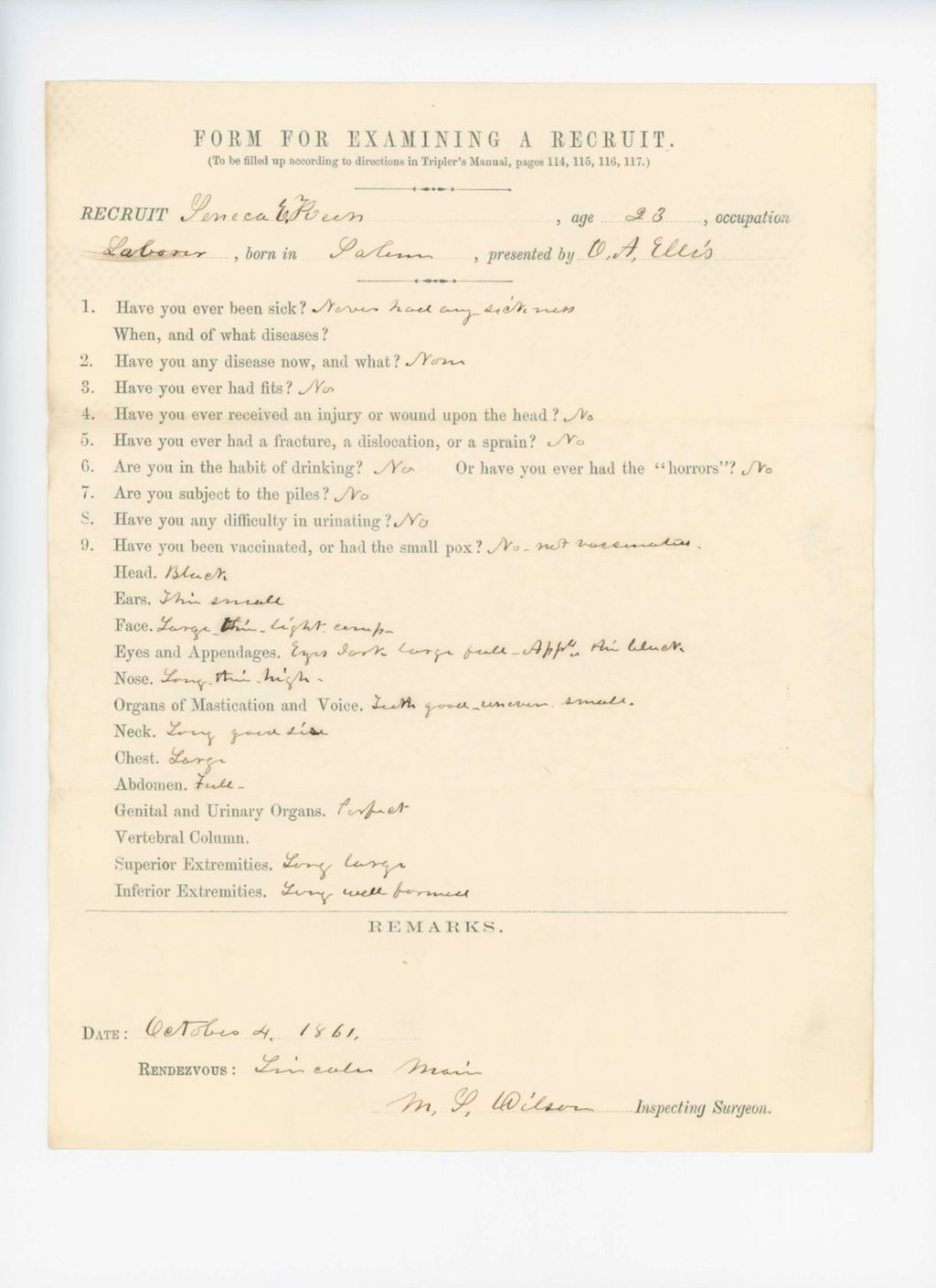 Miniature of Seneca E. Keen Medical Examination