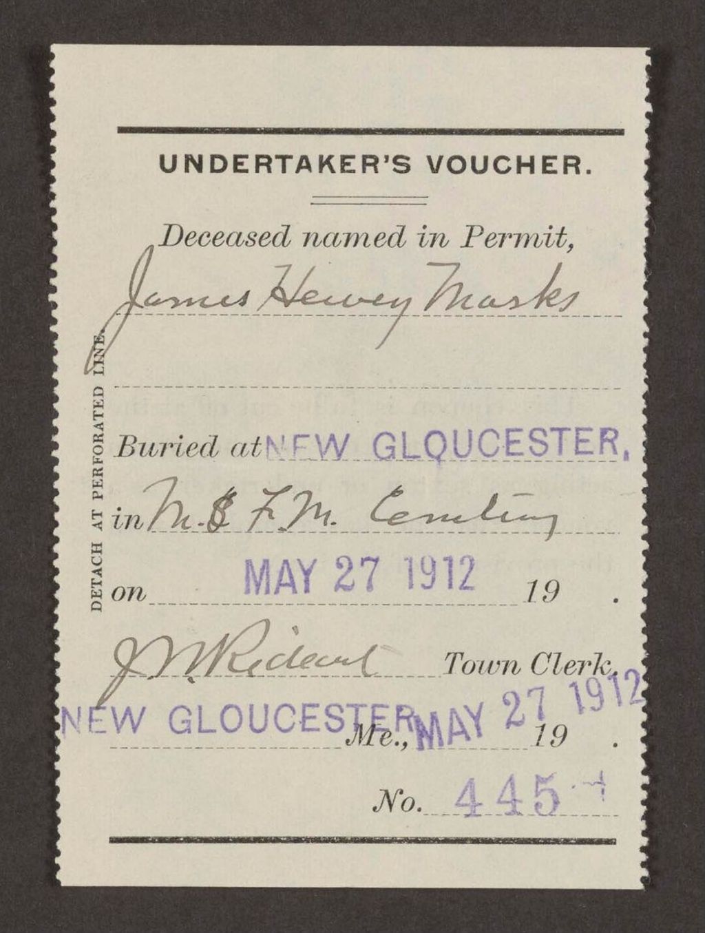 Miniature of James Henry Marks Patient Files