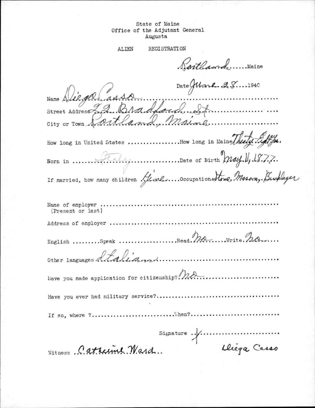 Miniature of Alien Registration- Casso, Diego (Portland, Cumberland County)