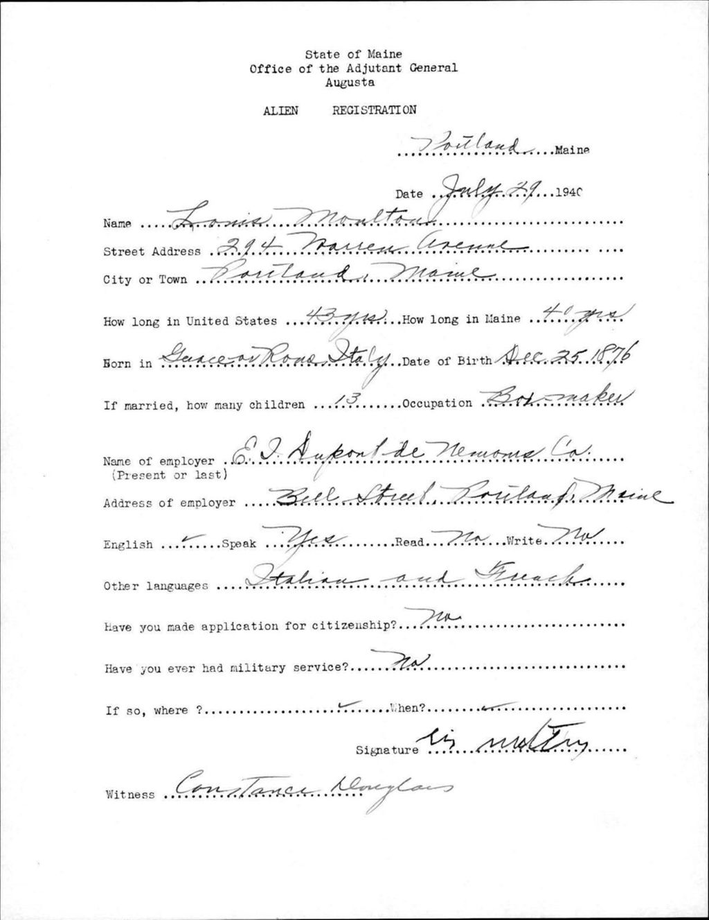 Miniature of Alien Registration- Moulton, Louis (Portland, Cumberland County)