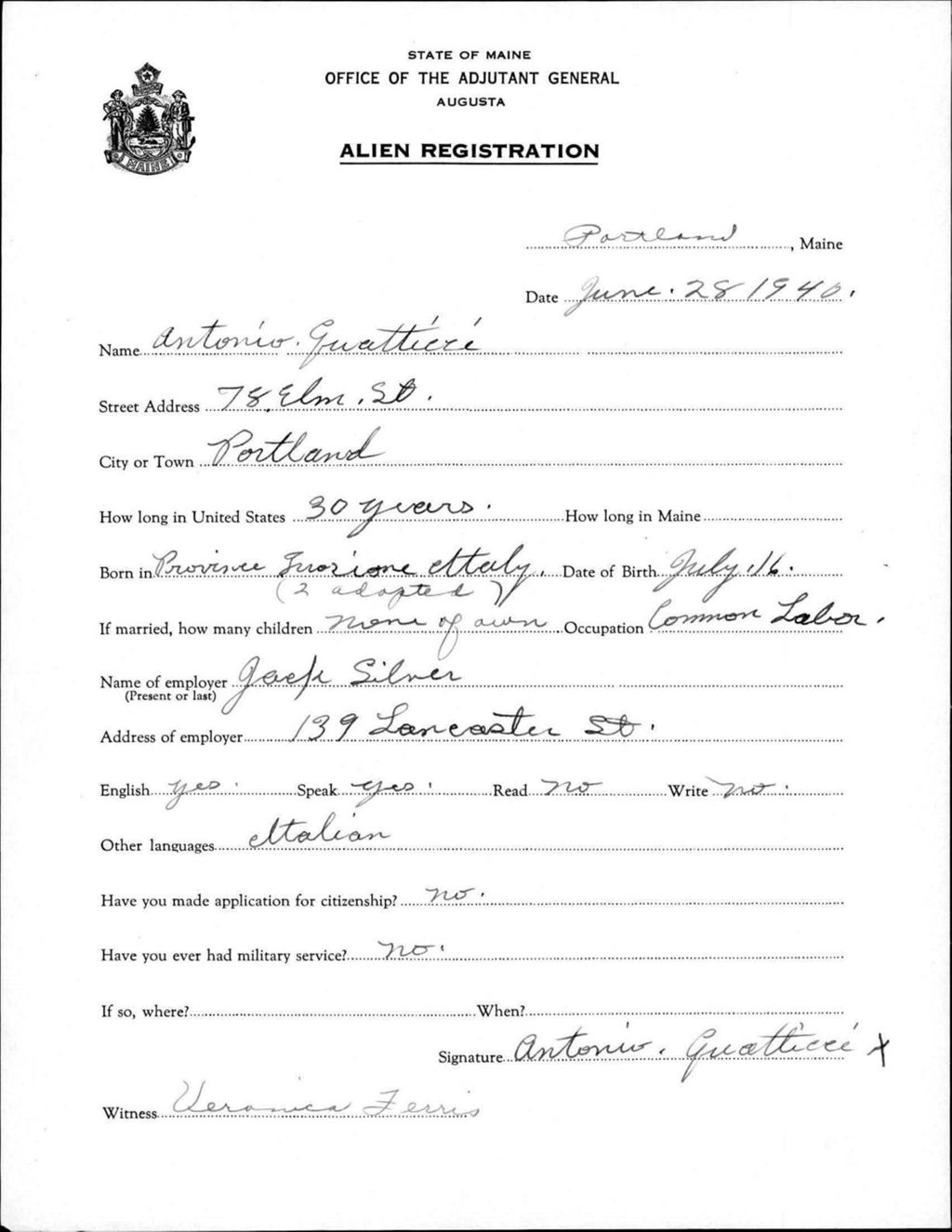 Miniature of Alien Registration- Quatticsi, Antonio (Portland, Cumberland County)