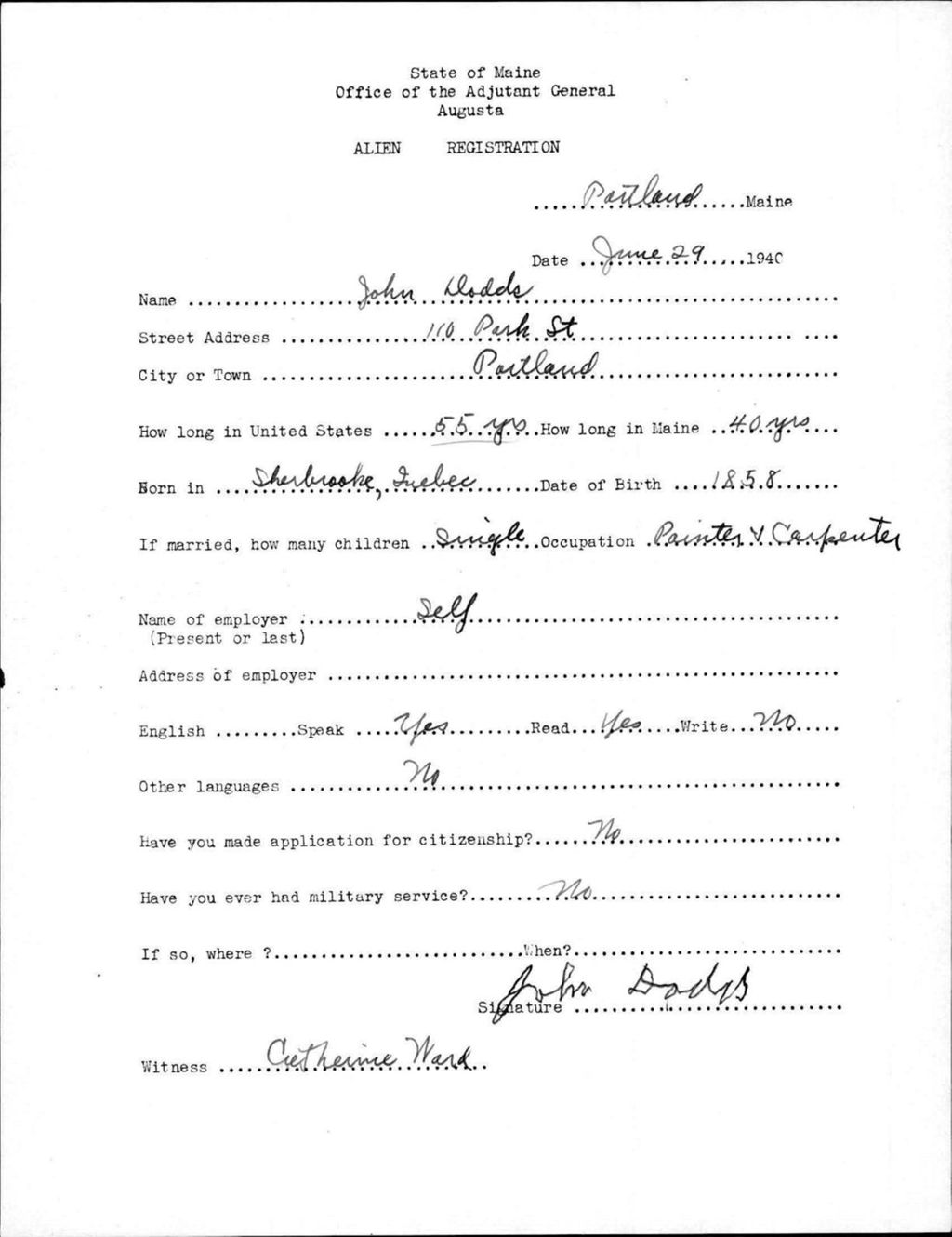 Miniature of Alien Registration- Dobbs, John (Portland, Cumberland County)