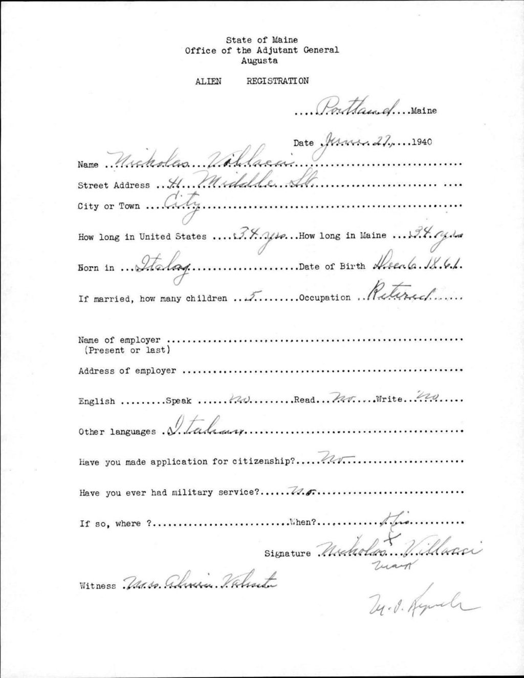 Miniature of Alien Registration- Villacci, Nicholas (Portland, Cumberland County)