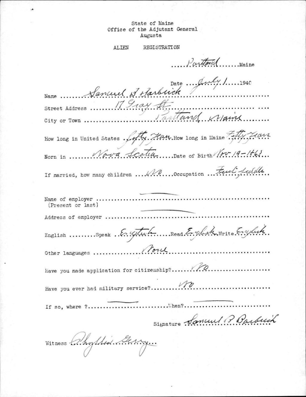 Miniature of Alien Registration- Barbrick, Samuel B. (Portland, Cumberland County)