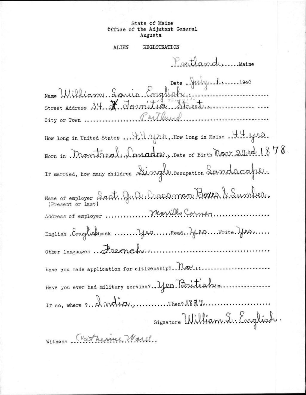 Miniature of Alien Registration- English, William L. (Portland, Cumberland County)