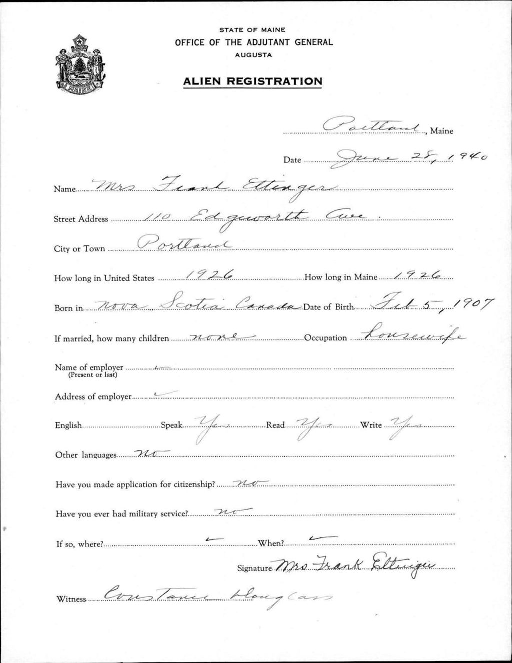 Miniature of Alien Registration- Ettinger, Frank (Portland, Cumberland County)