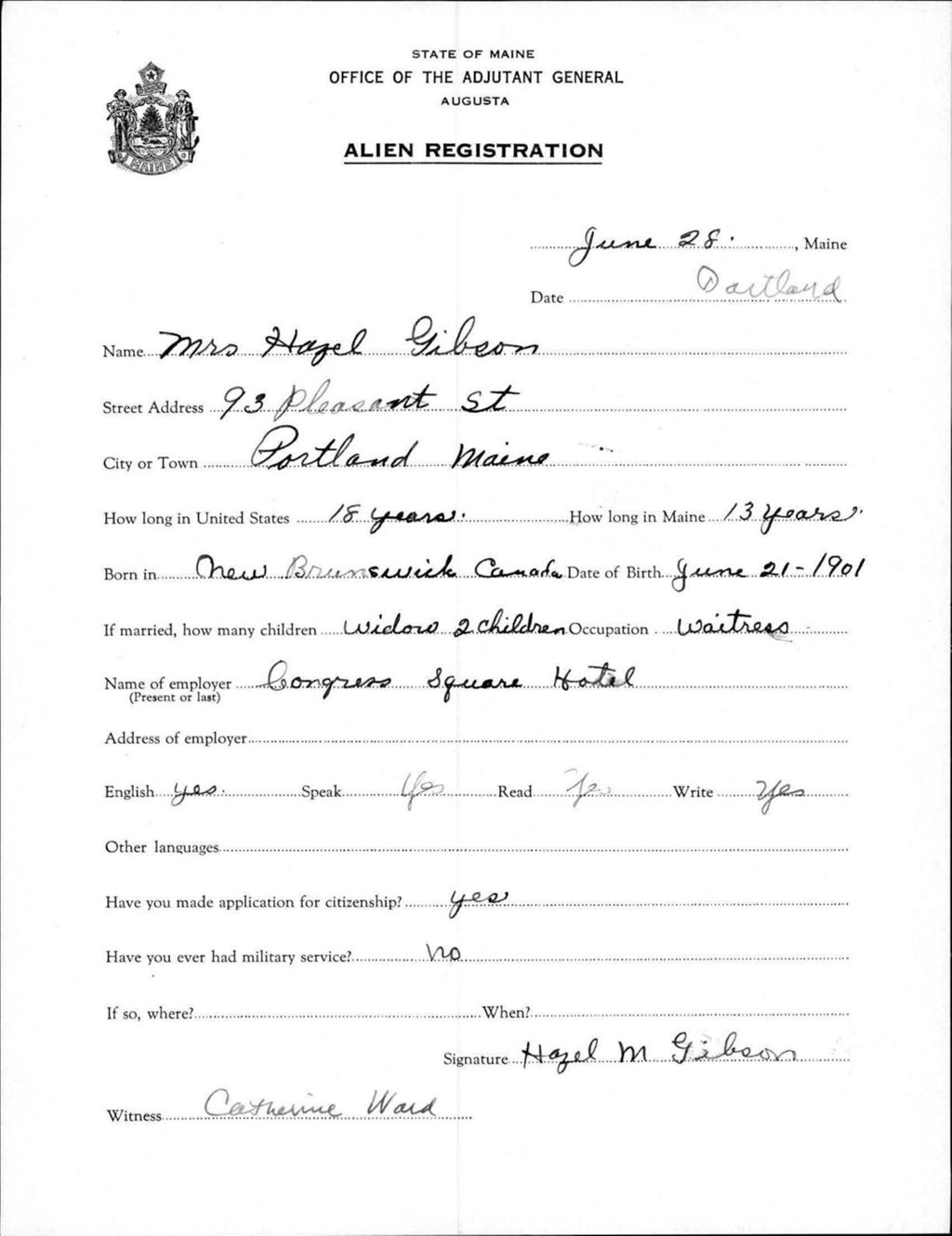 Miniature of Alien Registration- Gibson, Hazel (Portland, Cumberland County)