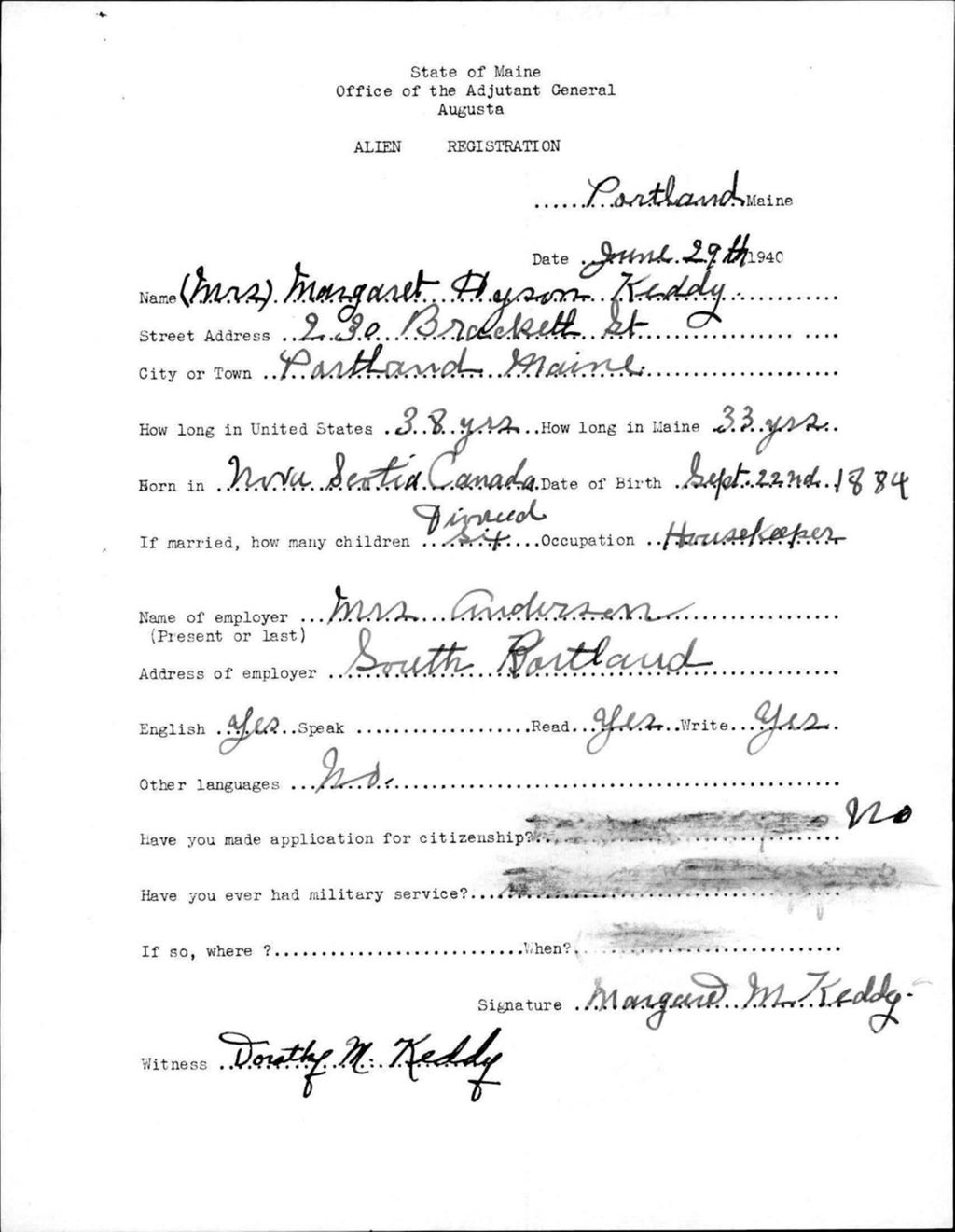 Miniature of Alien Registration- Hyson, Margaret (Portland, Cumberland County)