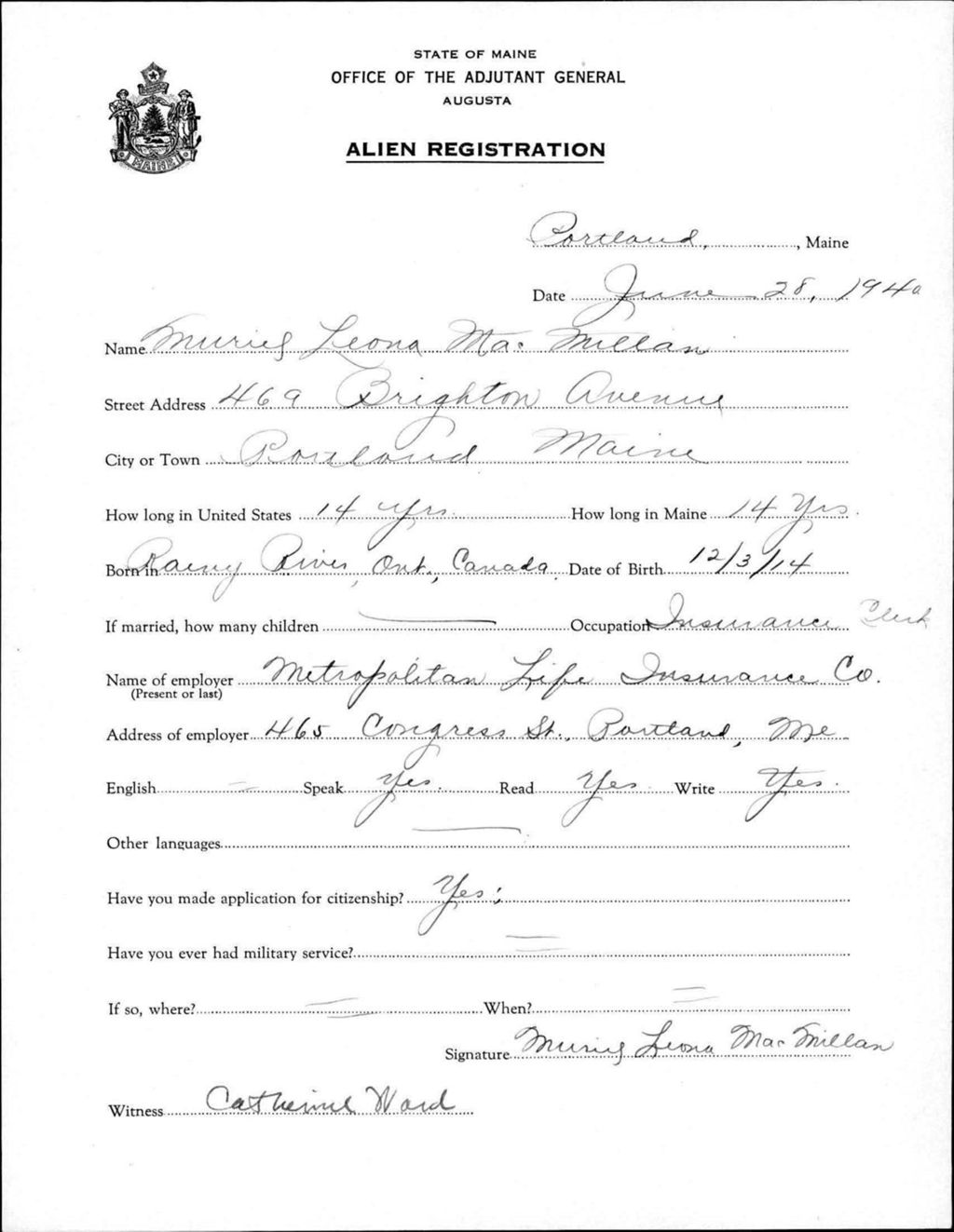 Miniature of Alien Registration- Macmillan, Muriel L. (Portland, Cumberland County)