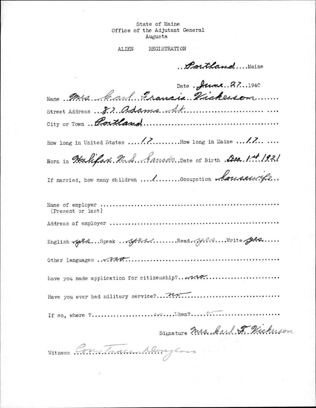 Miniature of Alien Registration- Vickerson, Carl F. (Portland, Cumberland County)